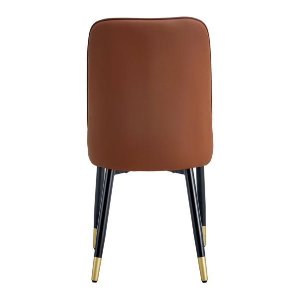 Mercer41 Anareli Tufted Upholstered Back Faux Leather Side Chair Dining chair Wayfair